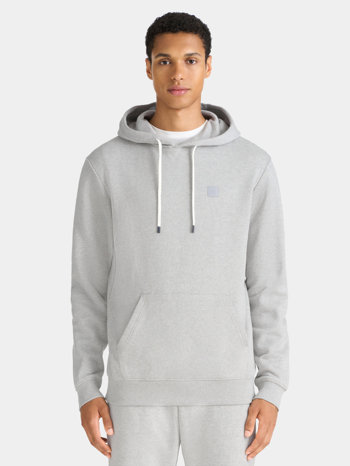 Scotch & Soda logo hoodie, navy sweatshirt with front logo design, soft cotton fabric, casual streetwear style