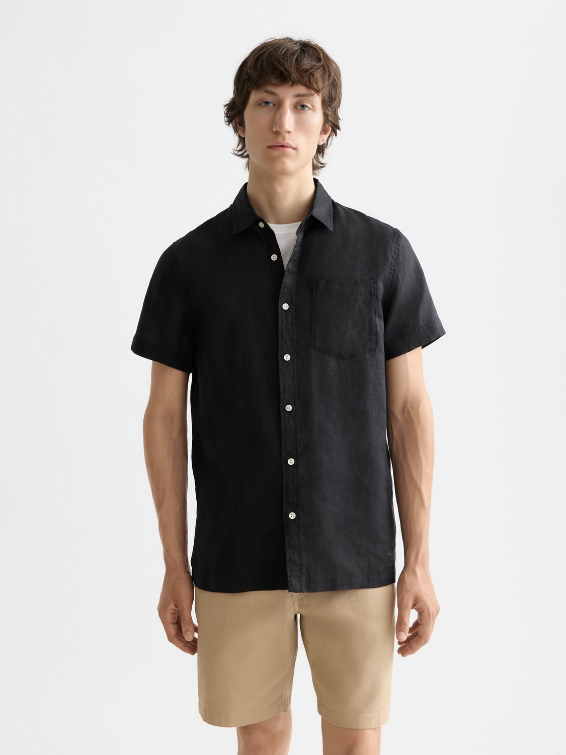 Short sleeved linen shirt - Scotch & Soda NZ