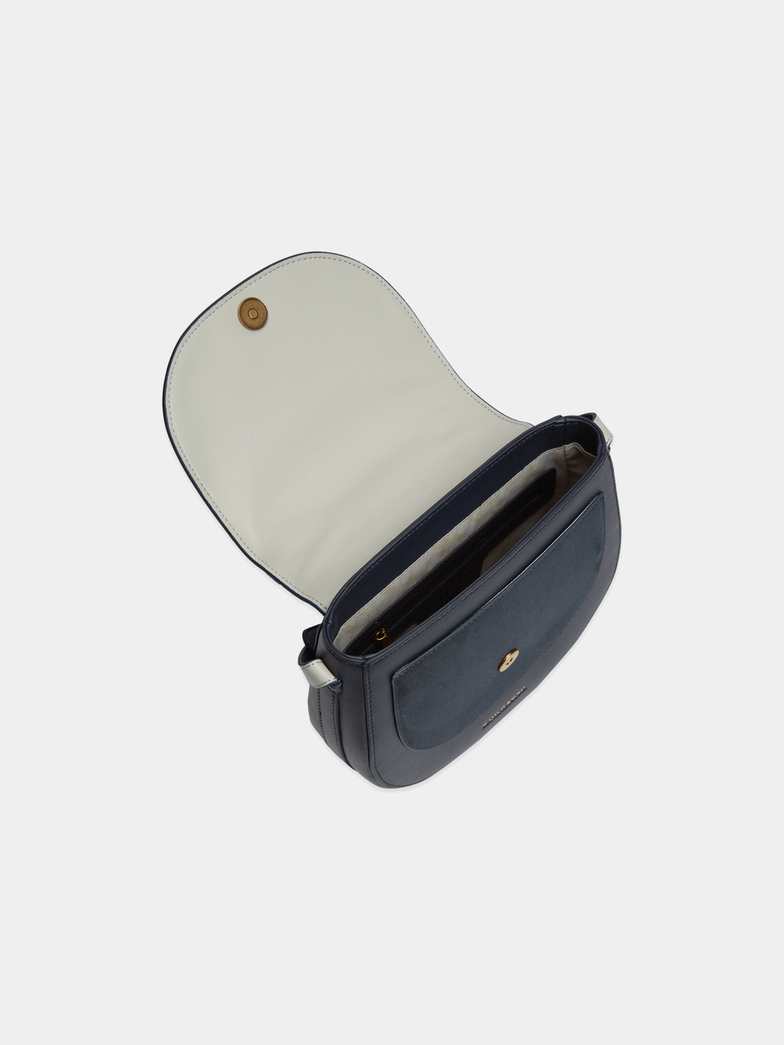 SCOTCH & SODA crossbody bag in neutral fabric with adjustable strap and metal hardware, showcasing a stylish and functional accessory.