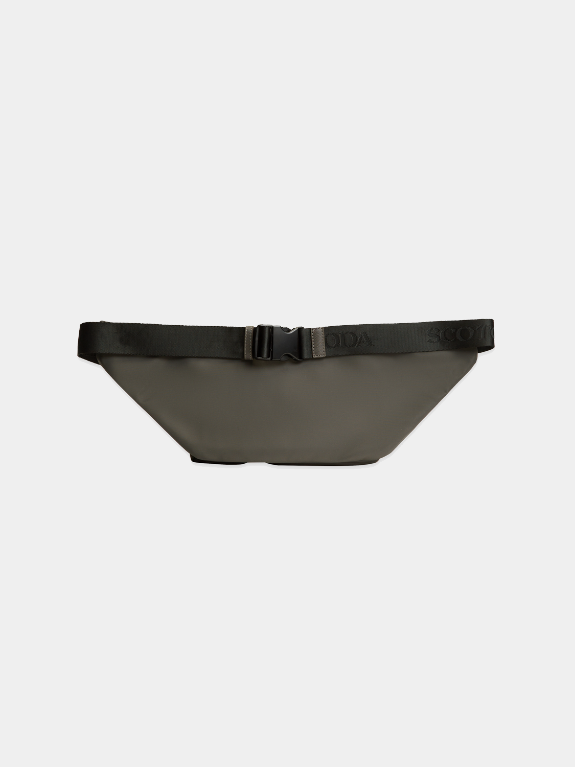 SCOTCH & SODA belt bag with adjustable strap and multiple compartments, made of durable material, worn around the waist or across the body.