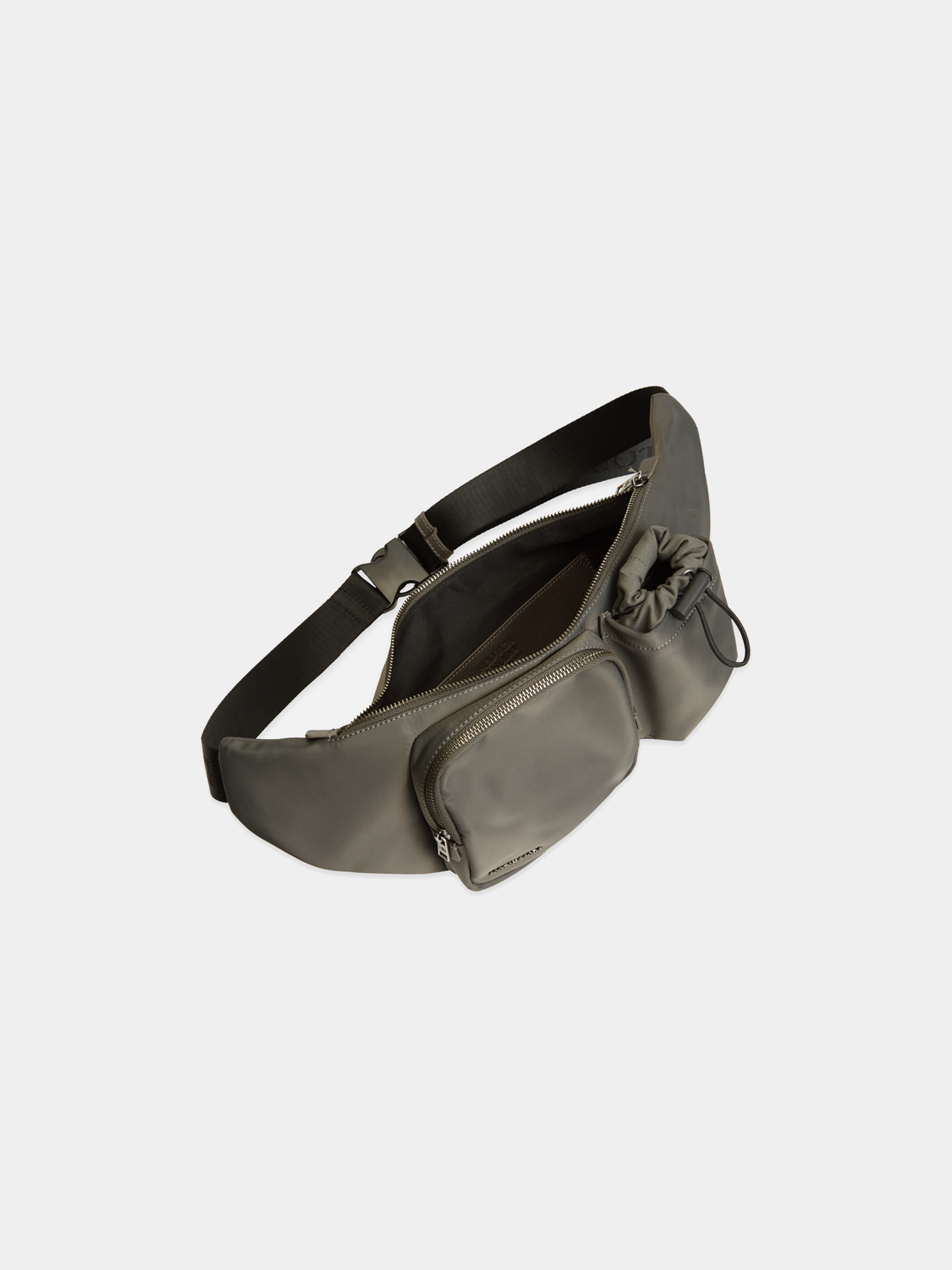 Scotch & Soda belt bag made of durable fabric, featuring adjustable strap and multiple compartments for stylish everyday use.