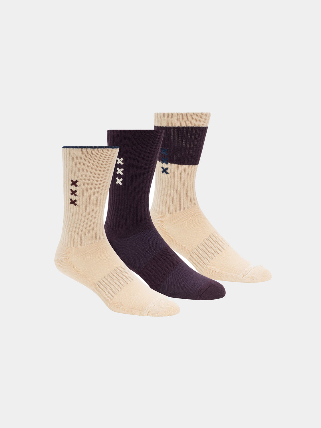 3-pack crew socks - Scotch & Soda NZ