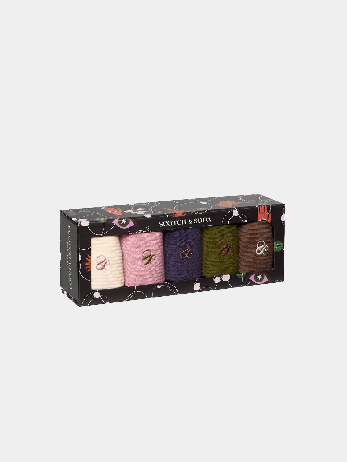 5-pack crew socks box set - Scotch & Soda NZ