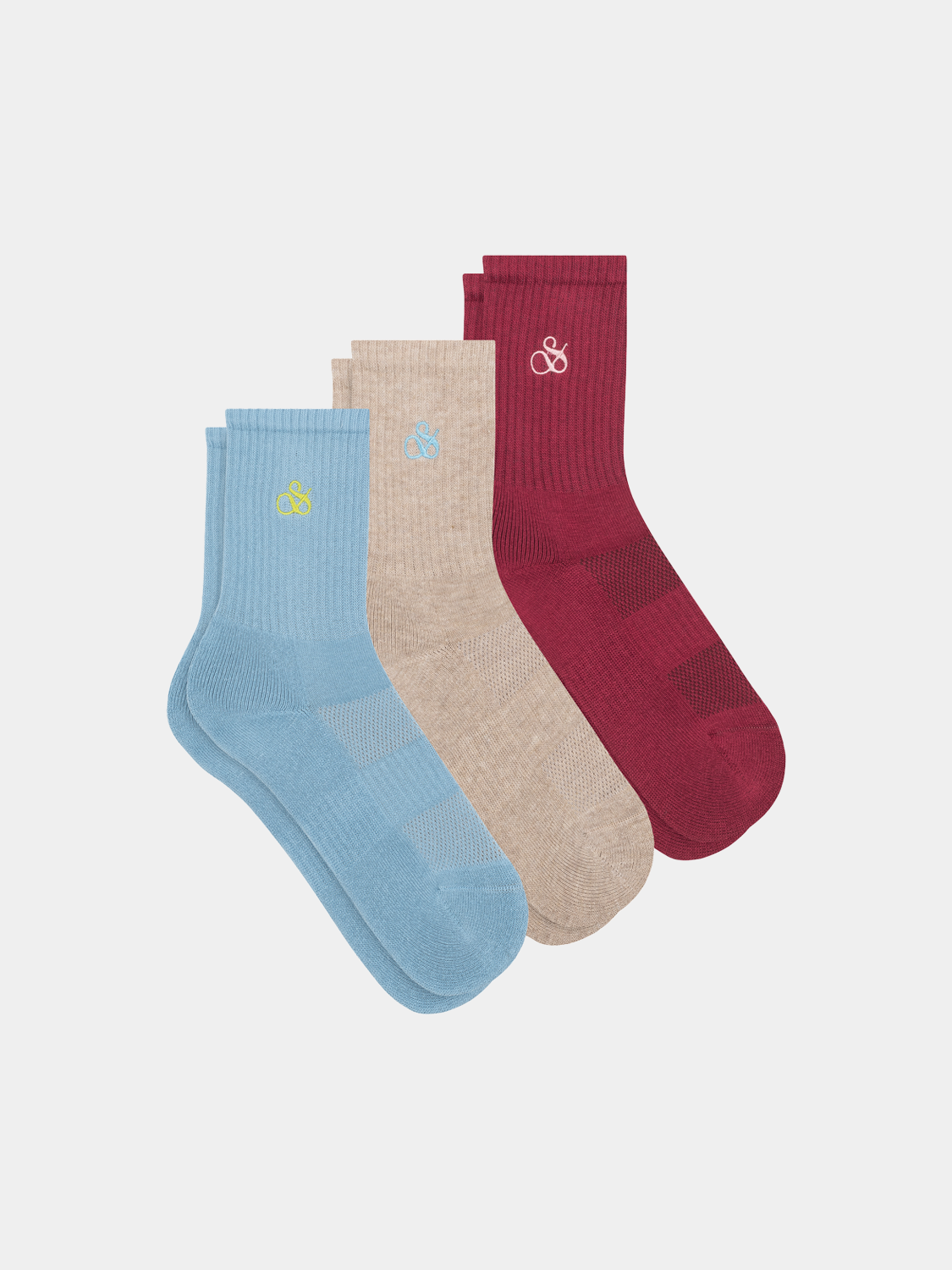 Kids' crew socks in a 3-pack by Scotch & Soda, featuring colorful patterns and soft knit for comfortable wear.