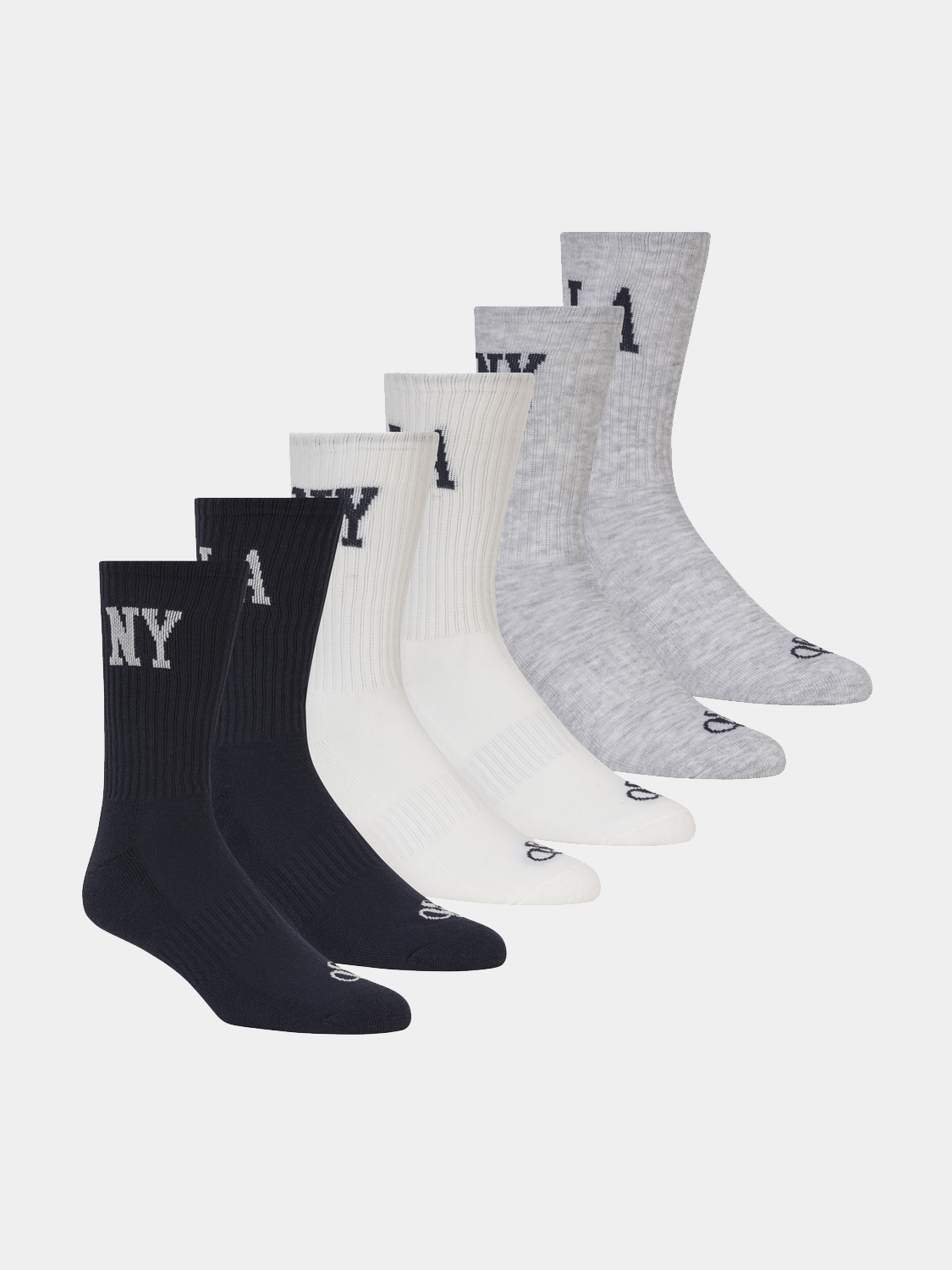 Six pairs of SCOTCH & SODA crew socks in assorted colors, featuring comfortable knit fabric and classic design.