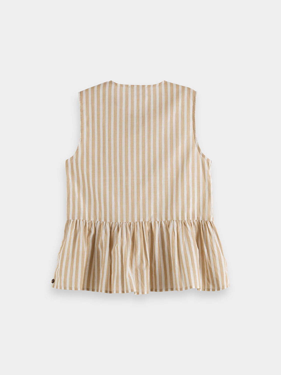 Back view of a Scotch & Soda bow top tank top with a stylish design, featuring a bow detail at the back.