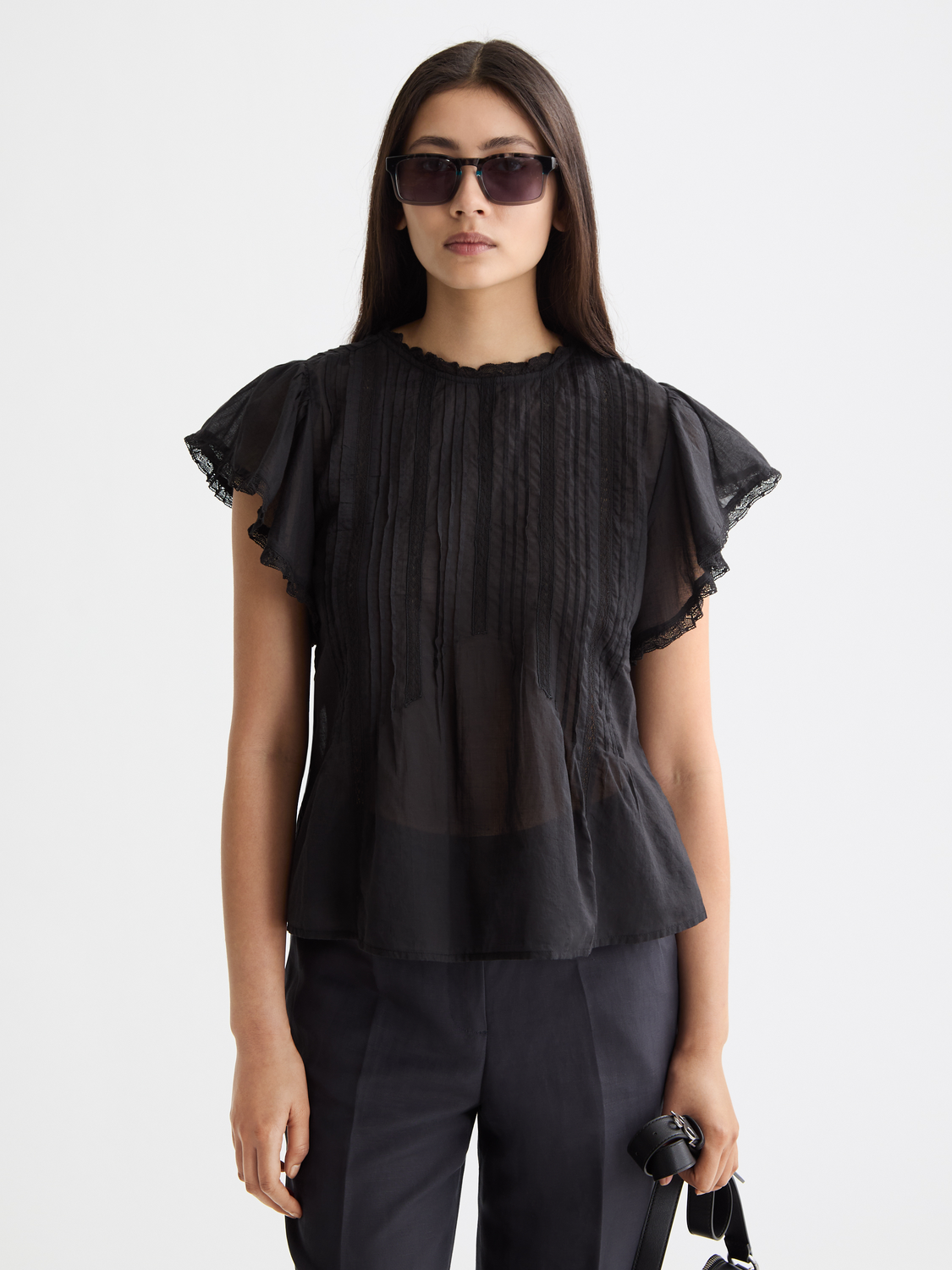 Butterfly sleeve top - Scotch & Soda NZ