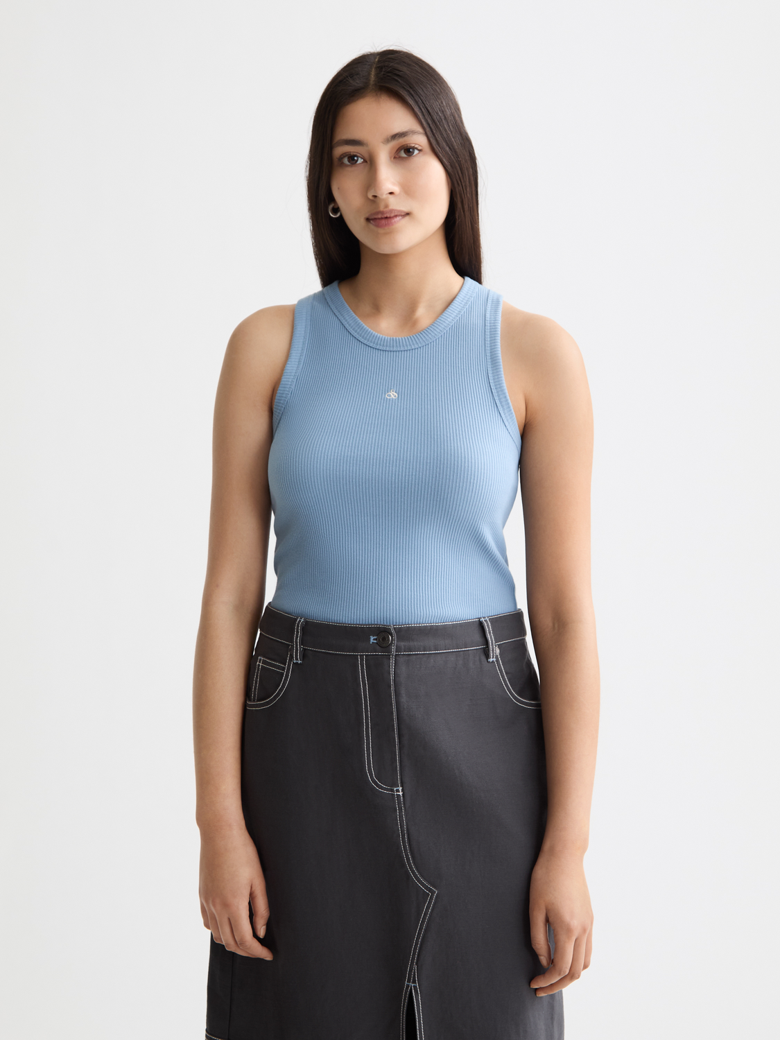 Ribbed racer tank - Scotch & Soda NZ