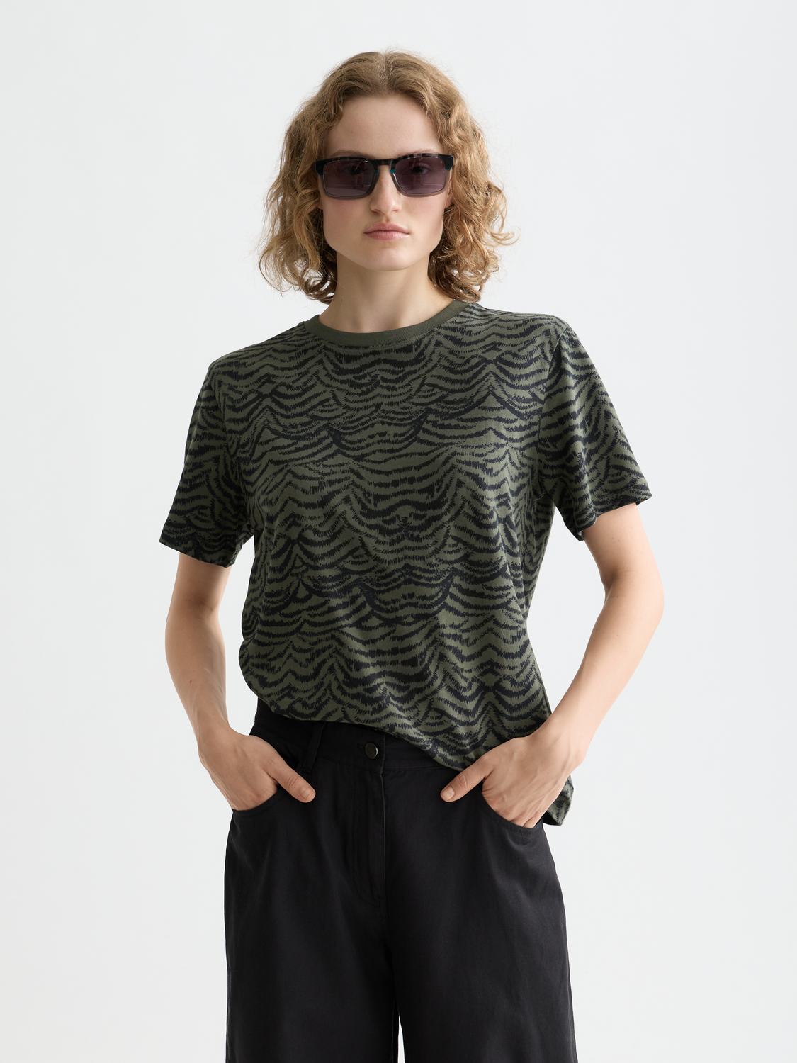 Printed Scotch & Soda short sleeve T-shirt featuring colorful graphic design and casual fit.