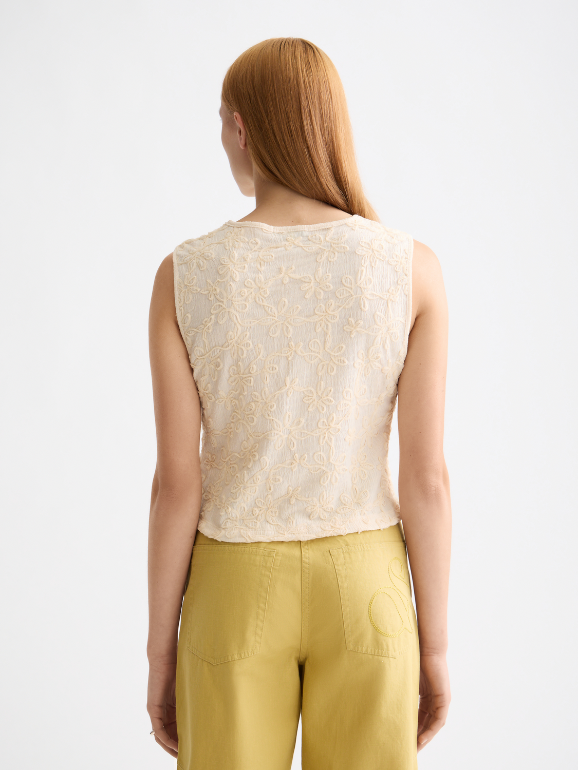 Structured tank top with bow closure by Scotch & Soda, featuring a fitted design and stylish front detail.