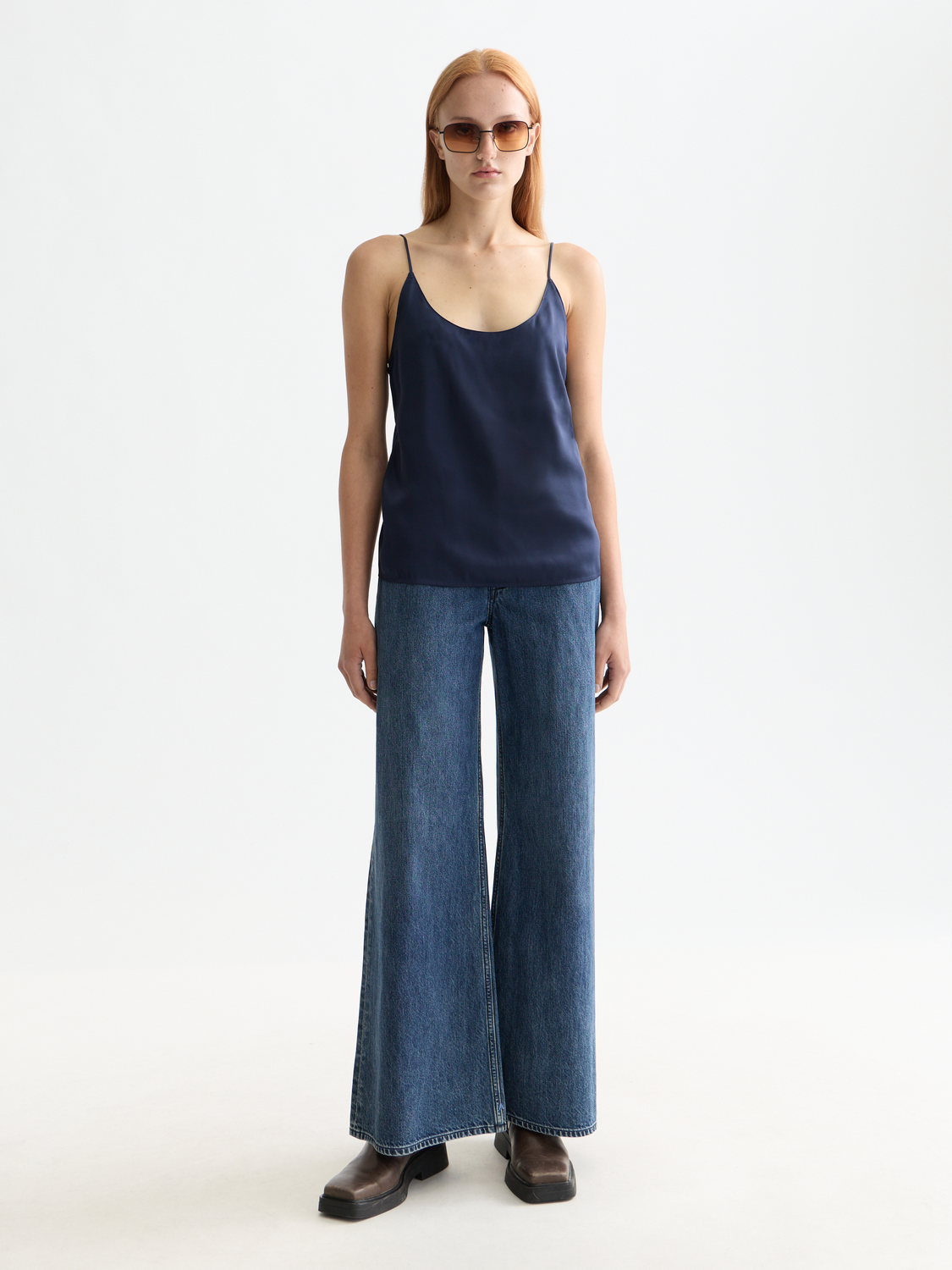 Light blue Scotch & Soda woven tank top with sleeveless design and relaxed fit, displayed on a neutral background.