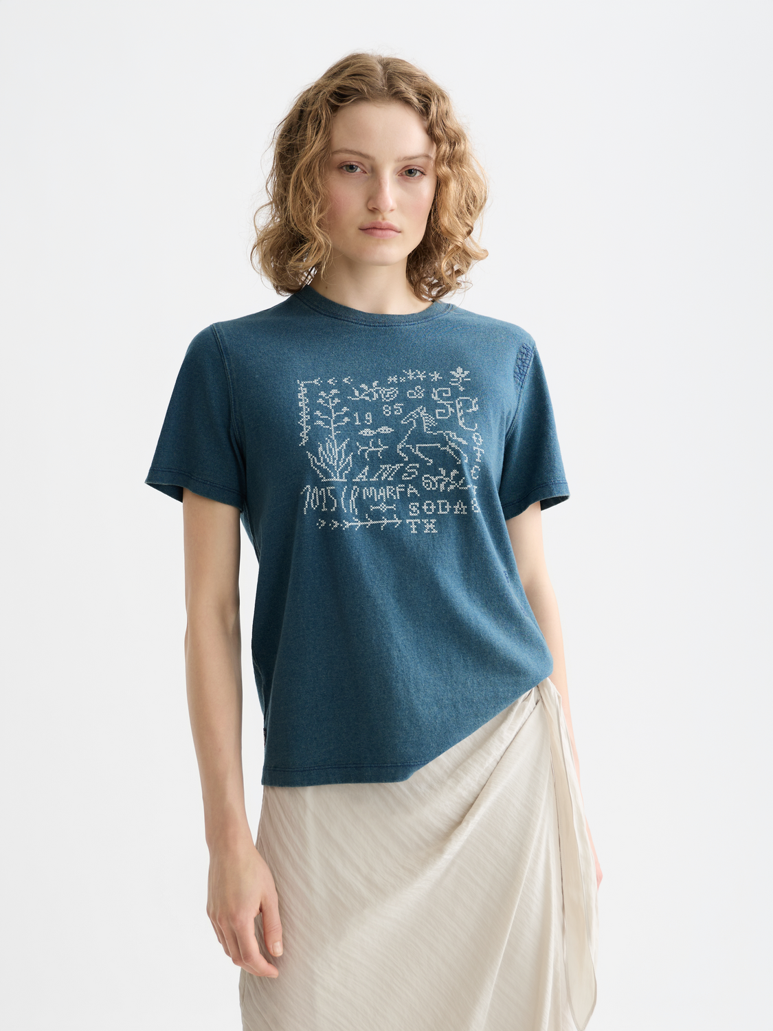 Short sleeve graphic t-shirt by Scotch & Soda featuring a bold printed design on the front.