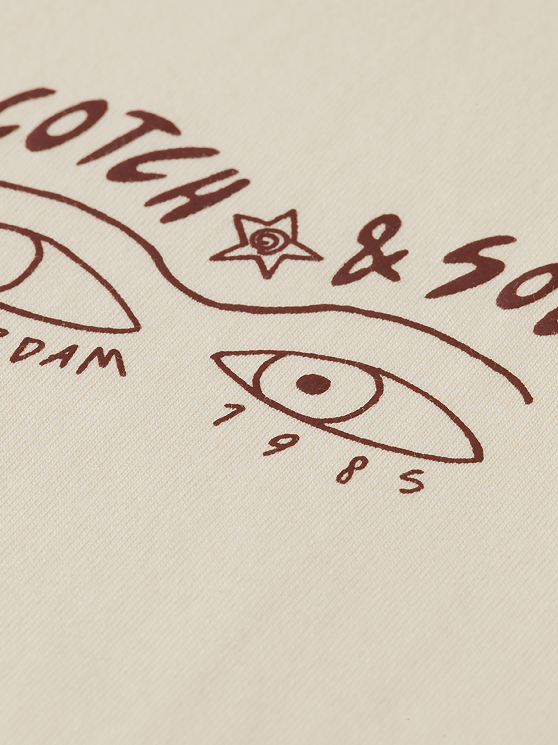 Scotch & Soda men's short sleeve chest artwork t-shirt with graphic design, casual fit, in a soft fabric.
