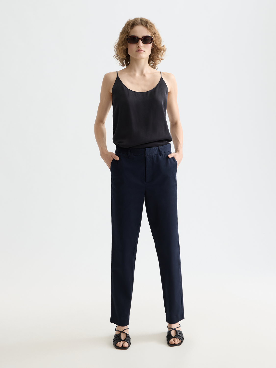 Scotch & Soda woven jersey tank top with sleeveless design and lightweight fabric, displayed on a neutral background.