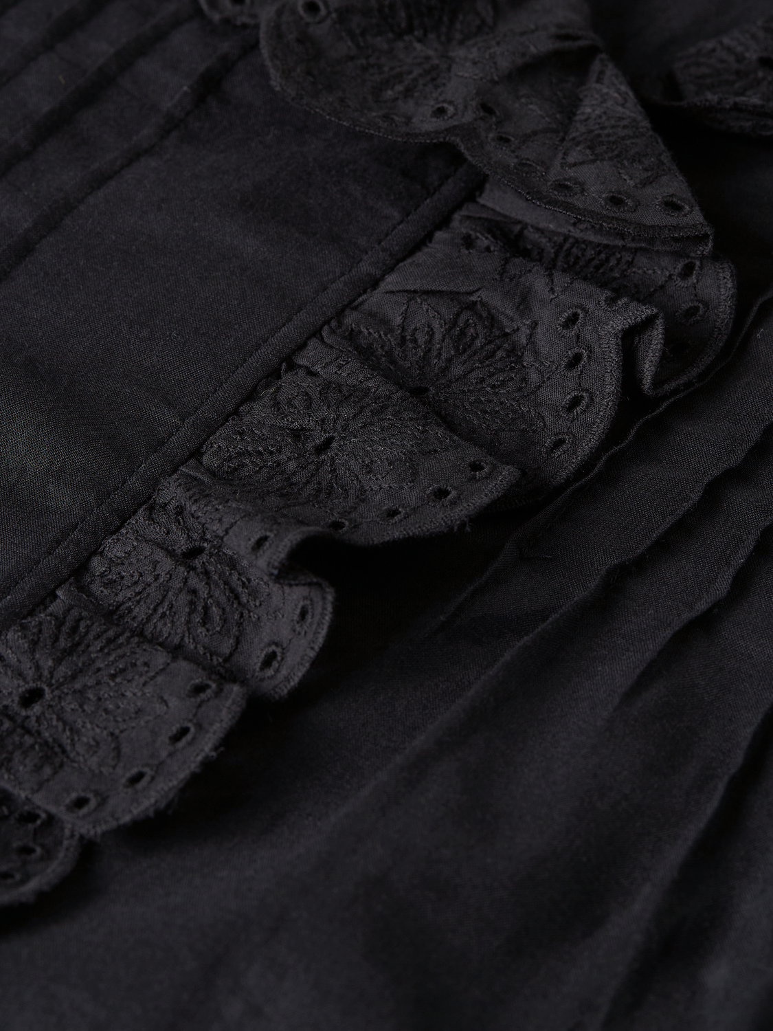 Embroidered short-sleeved woven blouse by Scotch & Soda featuring intricate embroidery and a relaxed fit.