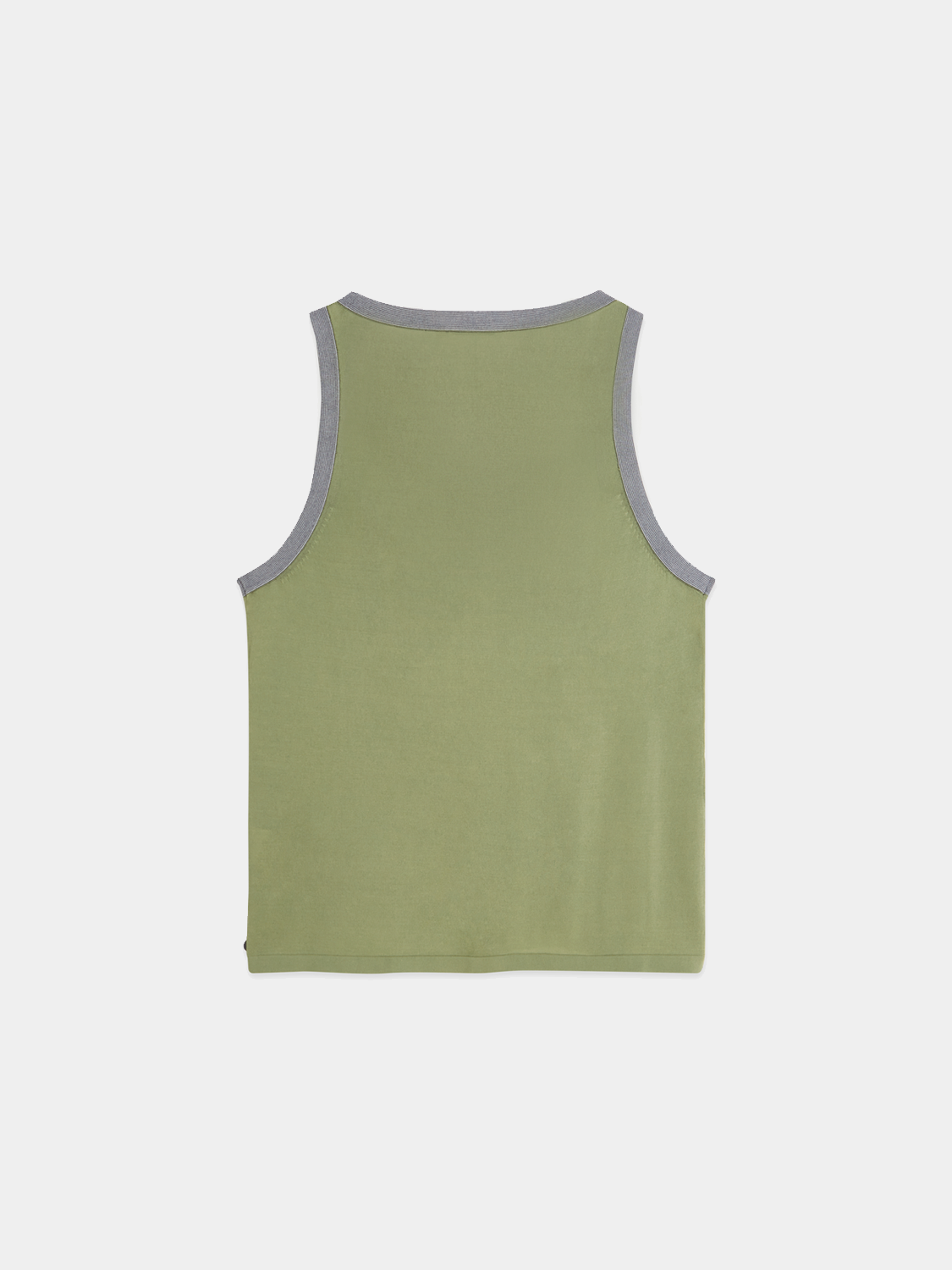 Striped knitted vest tank top by Scotch & Soda, featuring multicolor horizontal stripes and a sleeveless design.