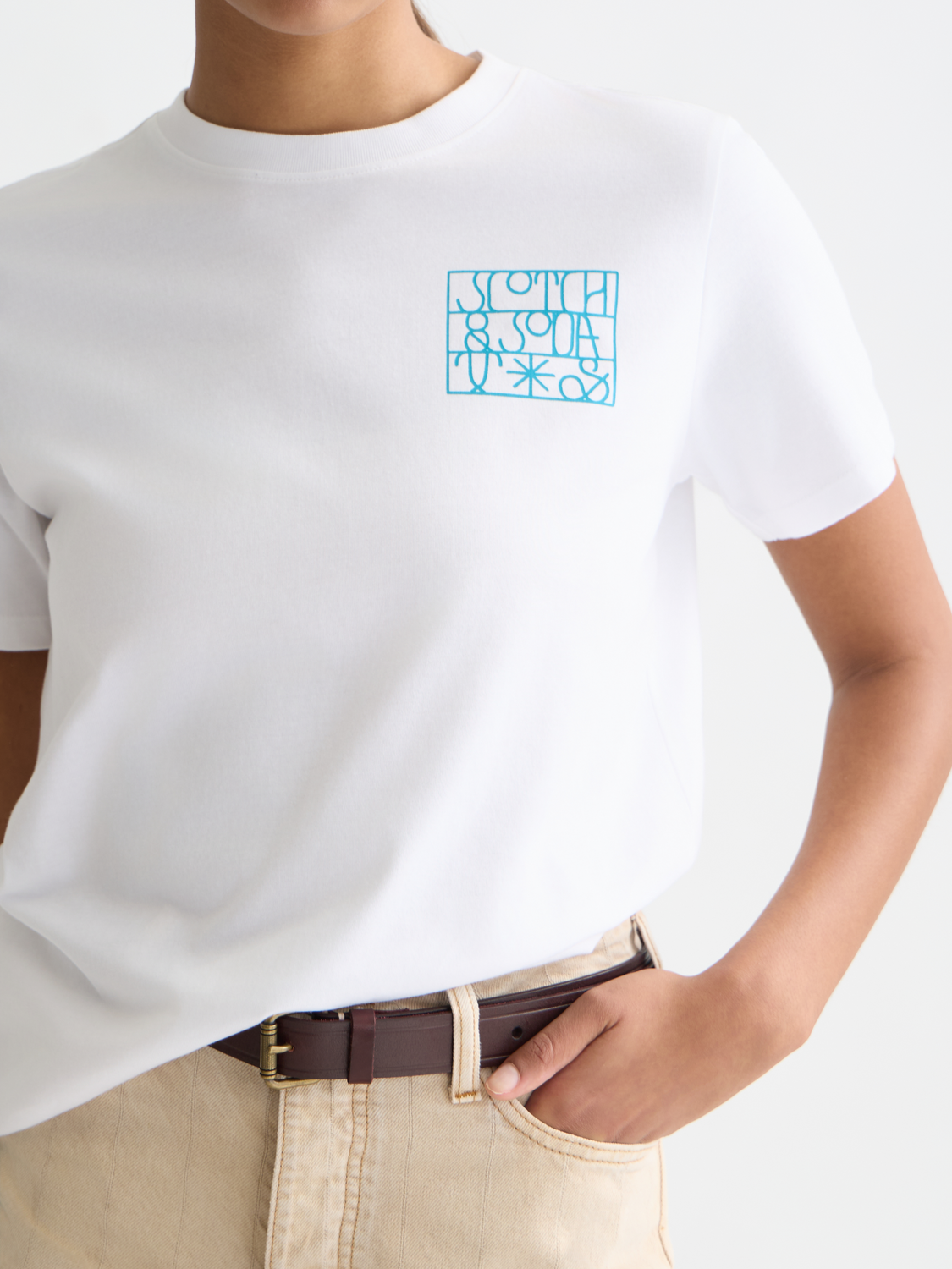 Short sleeve Scotch & Soda Artwork T-shirt featuring a colorful graphic design on soft fabric.