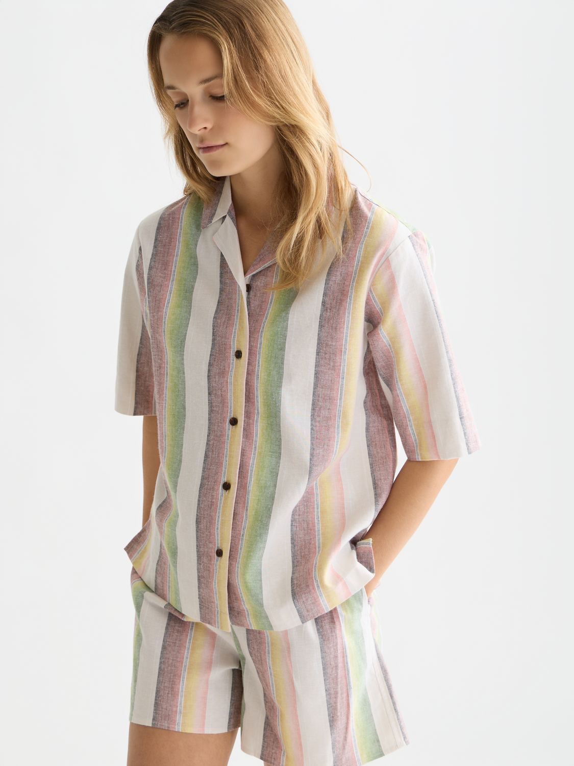 Striped short sleeve shirt by Scotch & Soda, featuring a classic design with horizontal stripes and a comfortable fit.