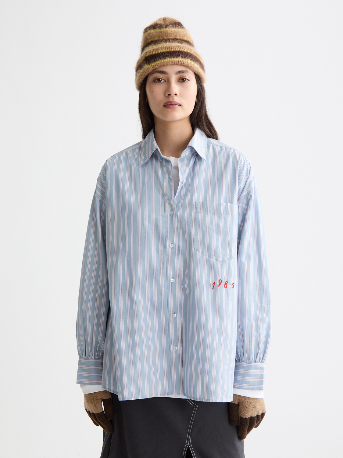 Embroidered girlfriend shirt - Scotch & Soda NZ