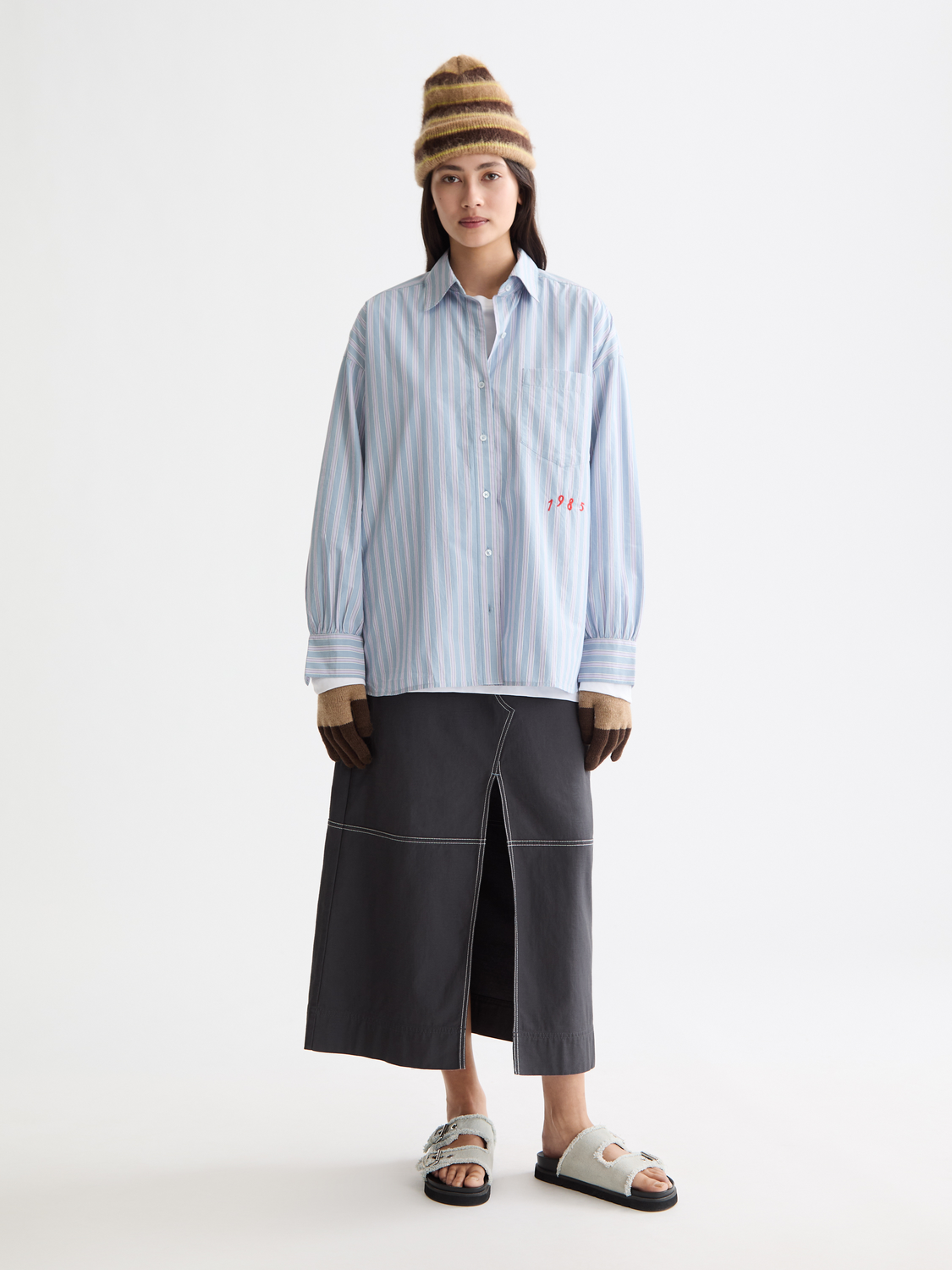 Embroidered girlfriend shirt - Scotch & Soda NZ