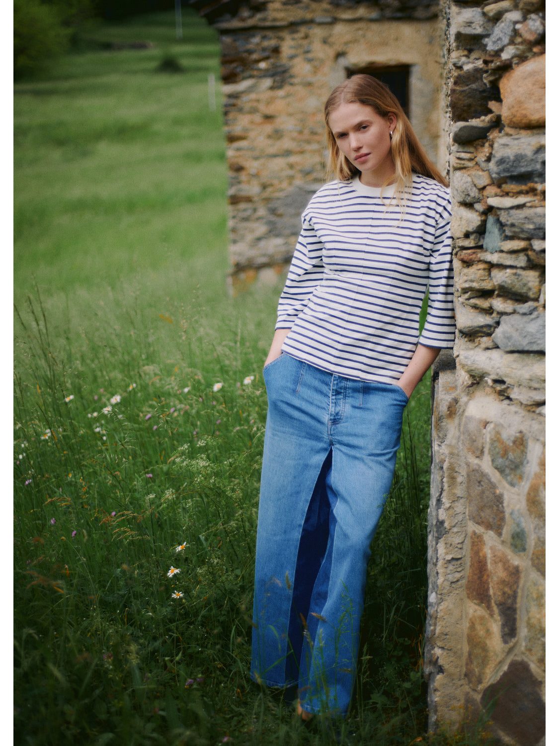 Washed striped breton top - Scotch & Soda NZ