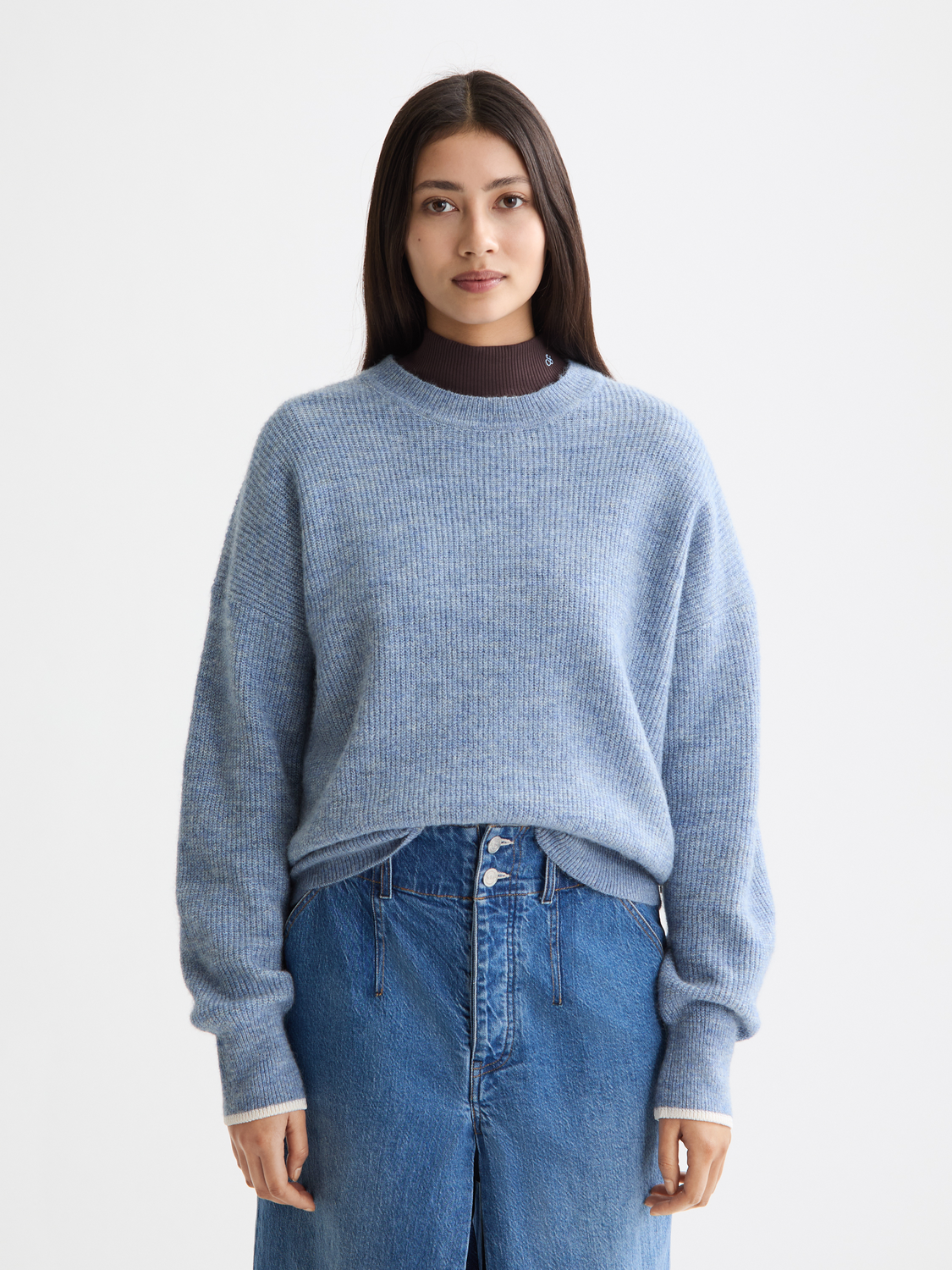 Fuzzy crewneck pullover - Scotch & Soda NZ