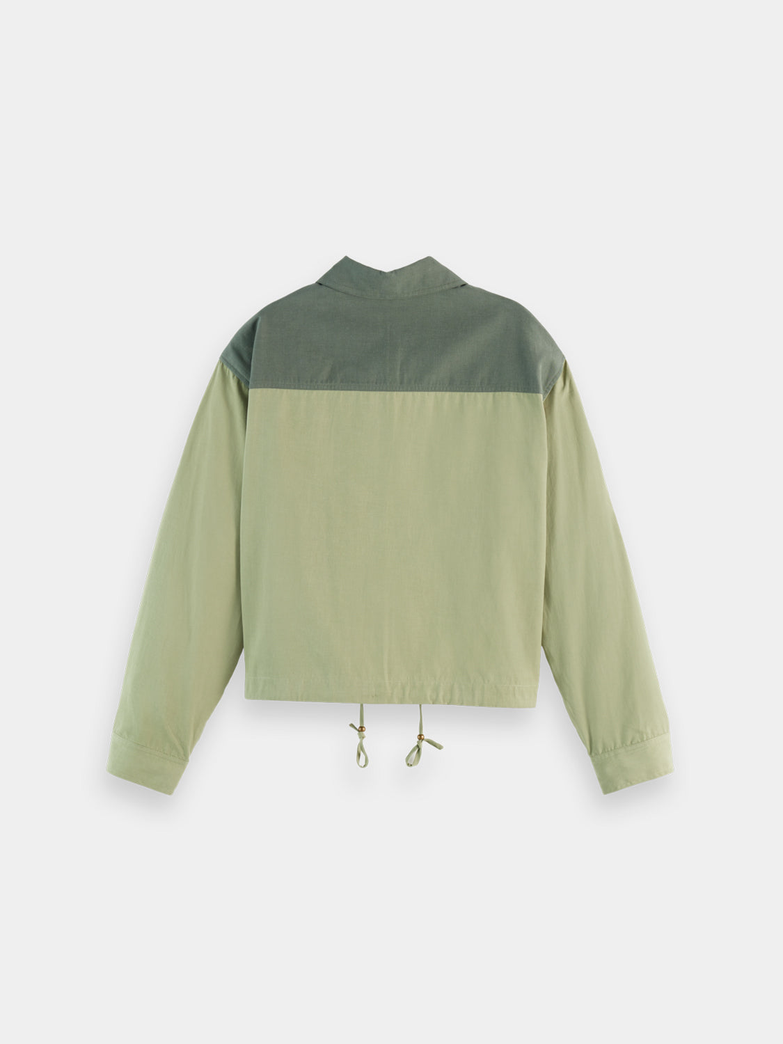 Long sleeve contrast color utility shirt by Scotch & Soda, featuring multiple pockets and a casual fit.