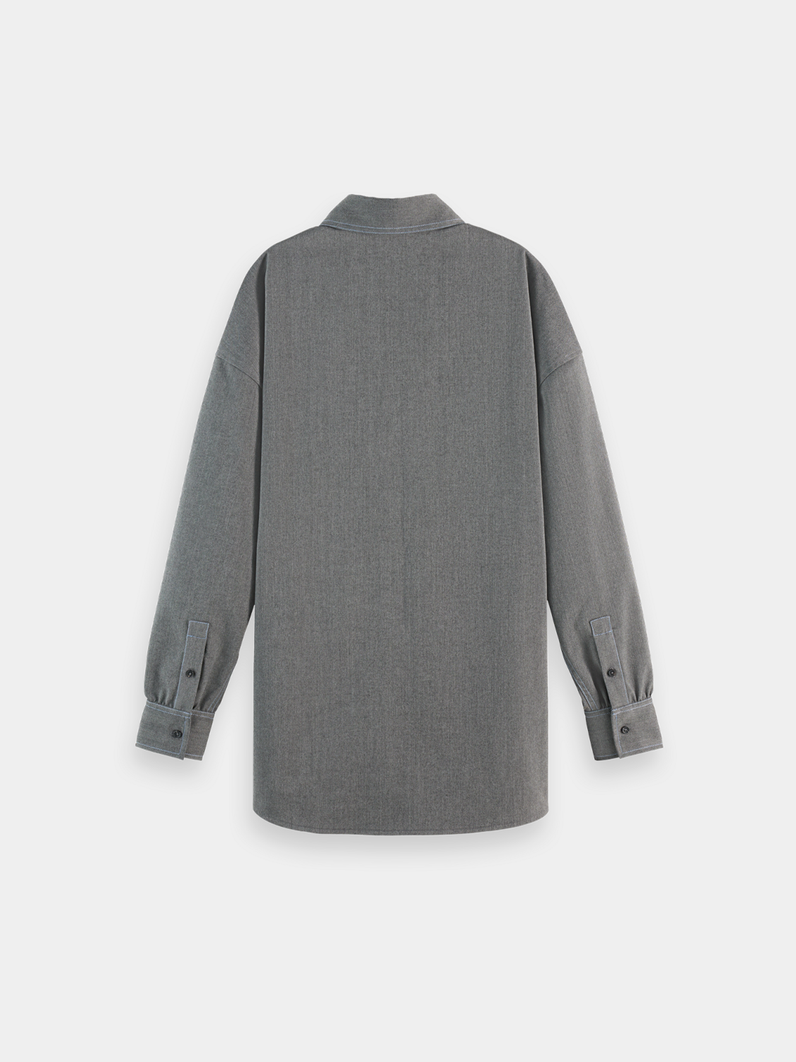 Long-sleeve girlfriend herringbone shirt by Scotch & Soda, featuring a stylish pattern and tailored fit.