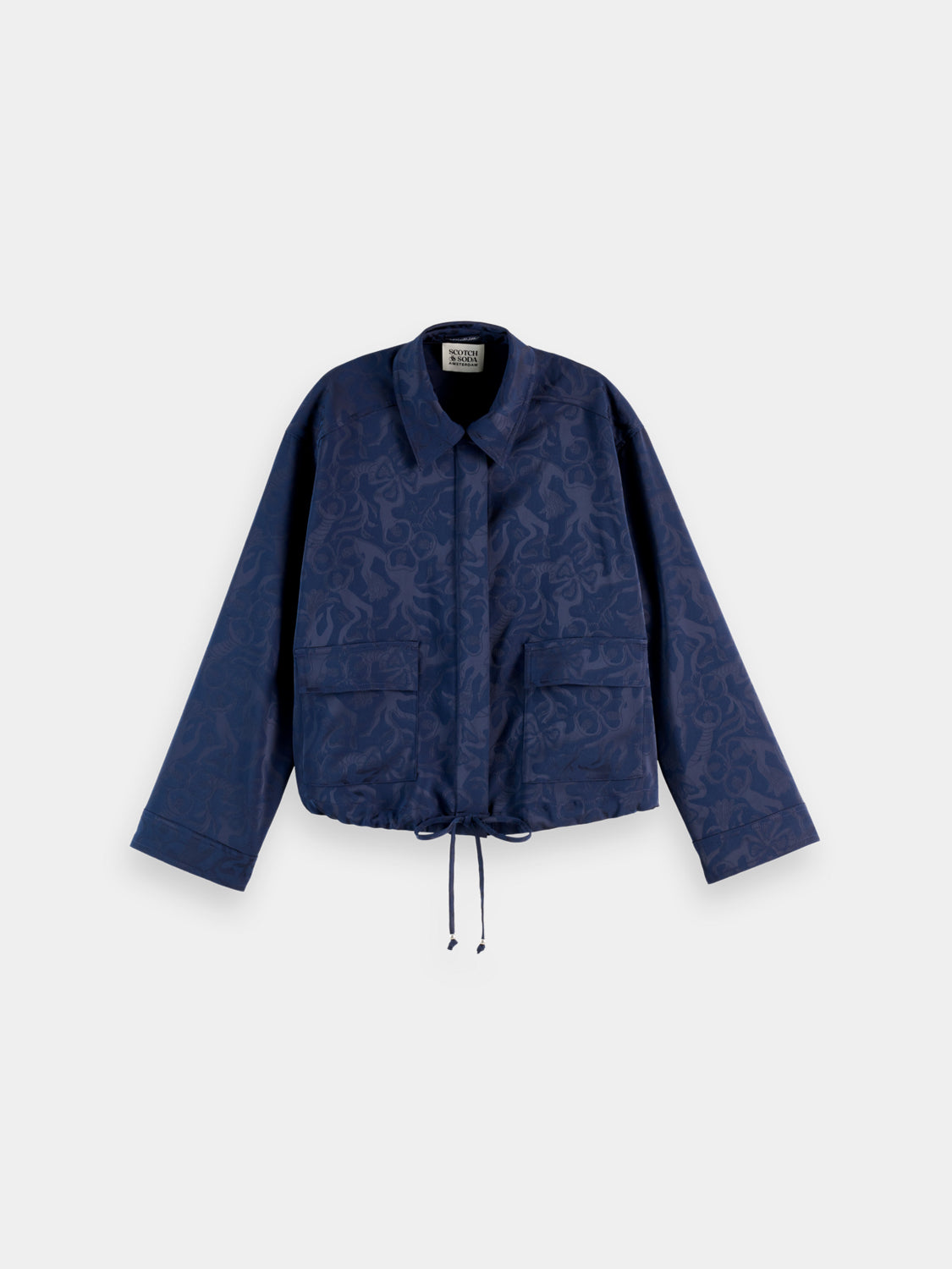 Long sleeve utility shirt by Scotch & Soda, featuring a button-up front and chest pockets in a casual fabric.