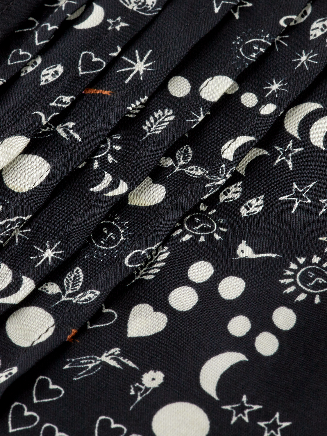 Printed pintuck woven top by Scotch & Soda featuring a stylish design and classic fit, shown in the product image.
