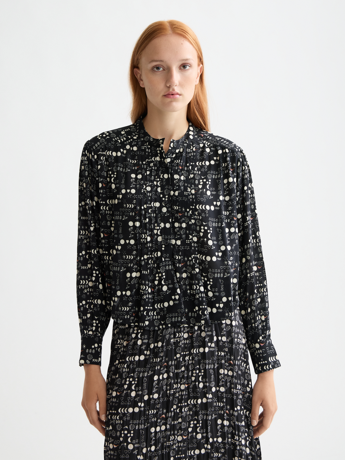 Printed pintuck woven shirt by Scotch & Soda, featuring a stylish design with pintuck details and a comfortable fit.