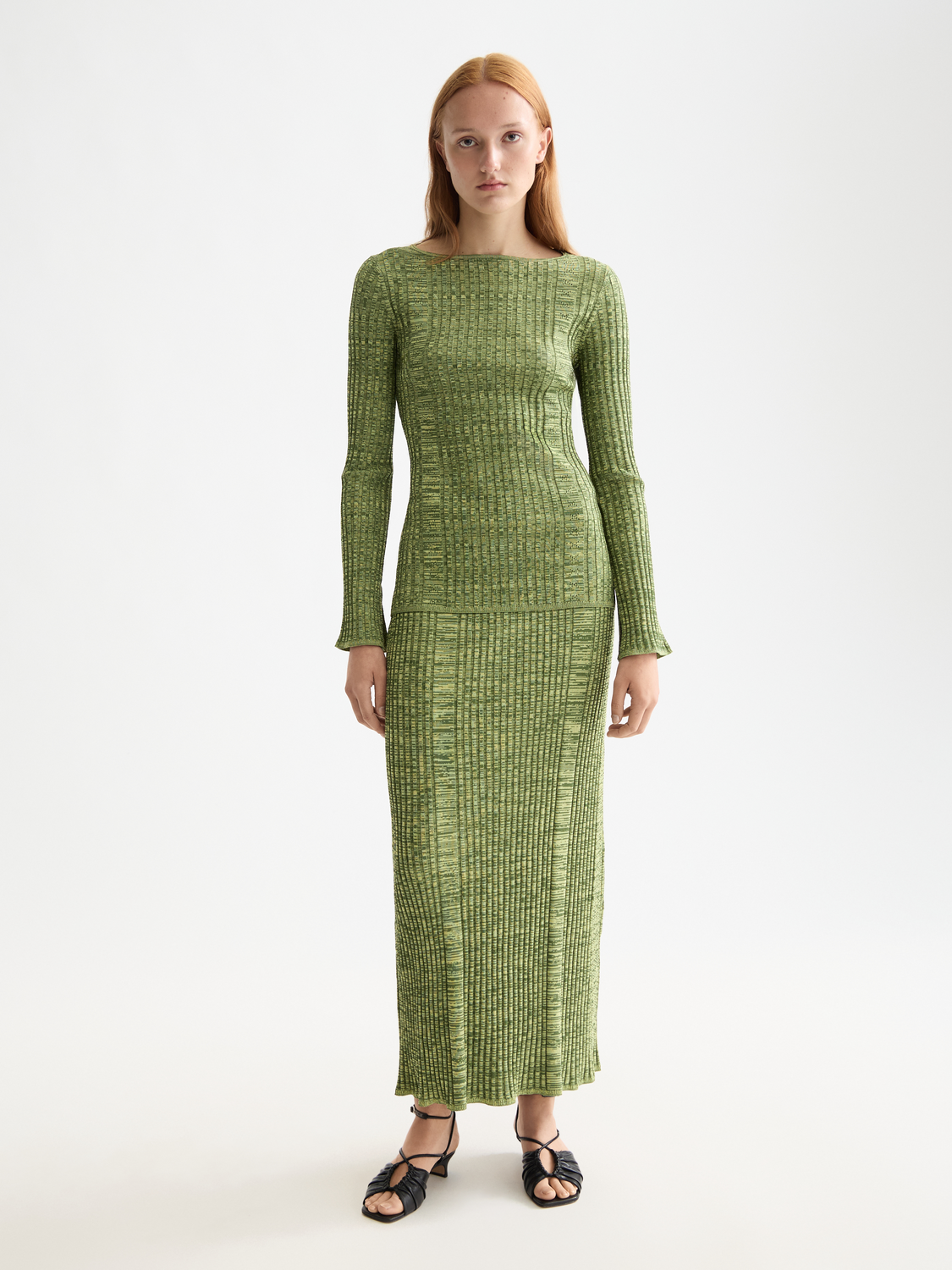 Ribbed knitted SCOTCH & SODA pullover featuring a close-up of the textured knit fabric and classic crew neckline.