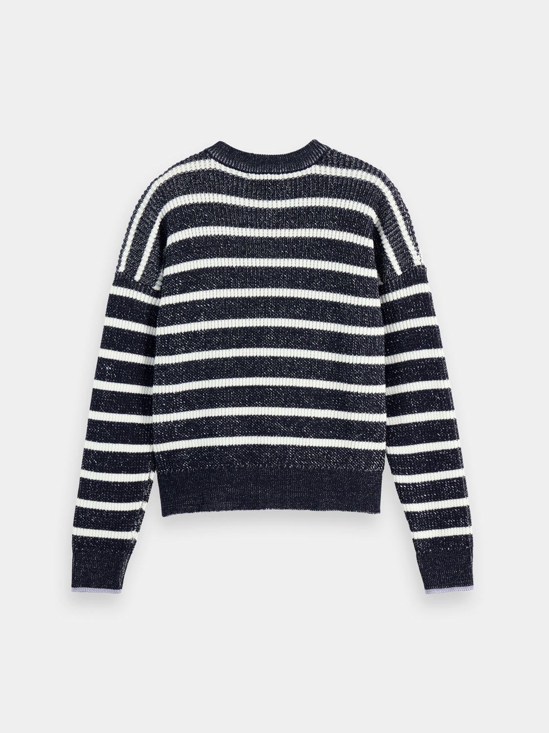 Stripe tie neck pullover - Scotch & Soda NZ