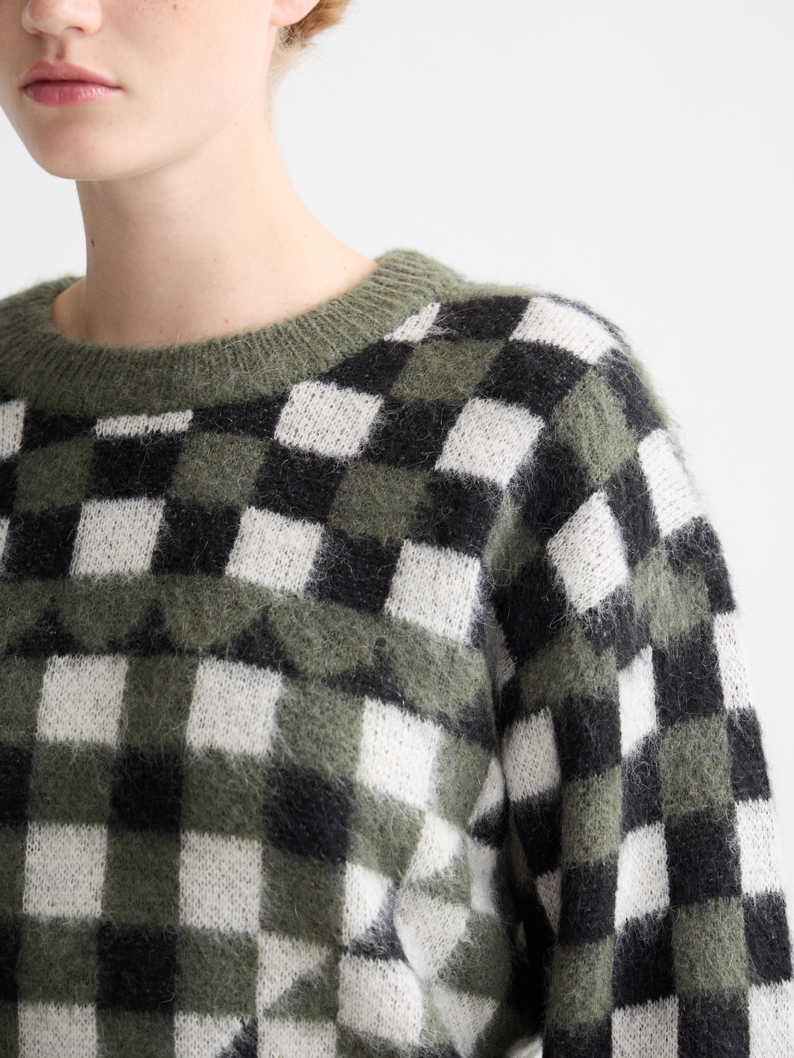 Fuzzy jacquard pullover - Scotch & Soda NZ