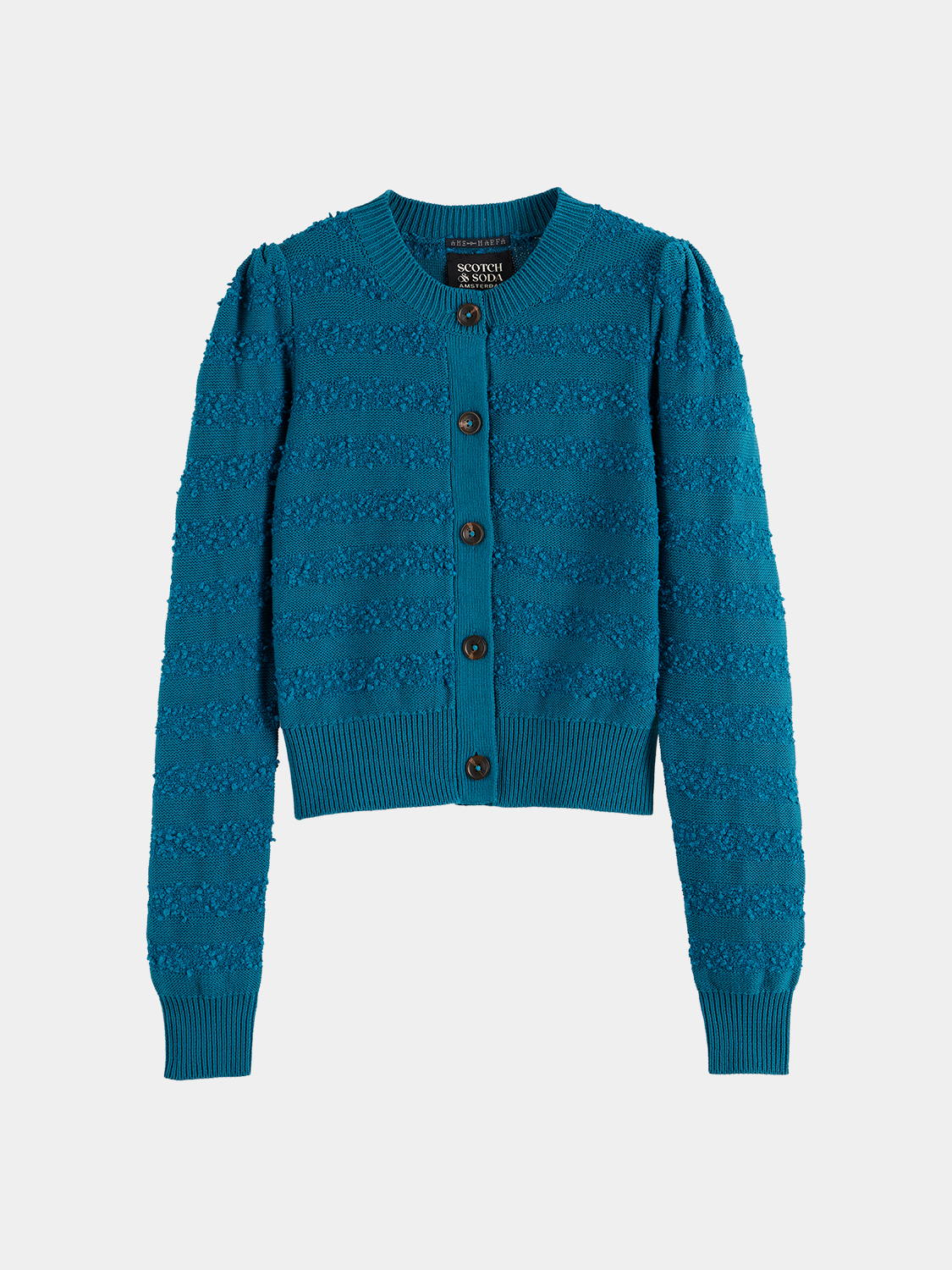 Boucle stripe cardigan
