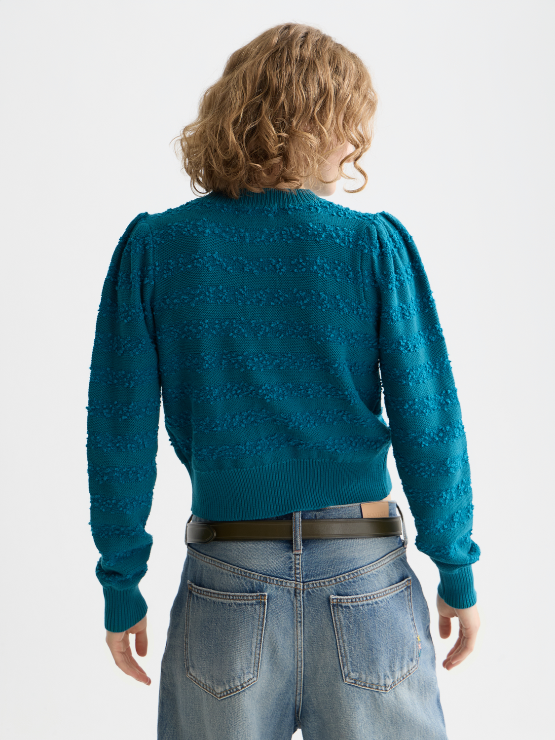 Boucle stripe cardigan