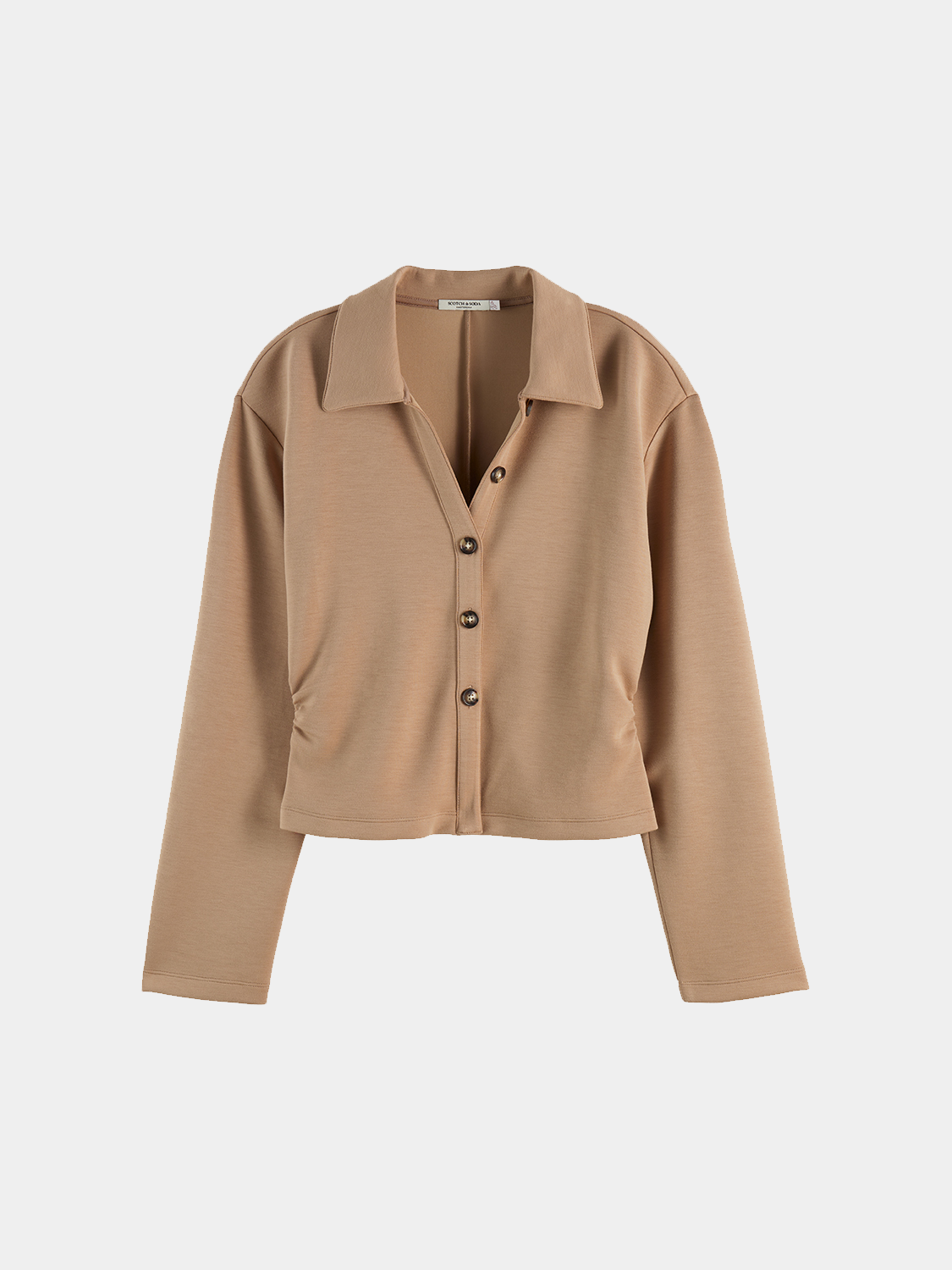 Long-sleeve modal shirt by Scotch & Soda featuring a comfortable fit and natural fabric in a stylish design.