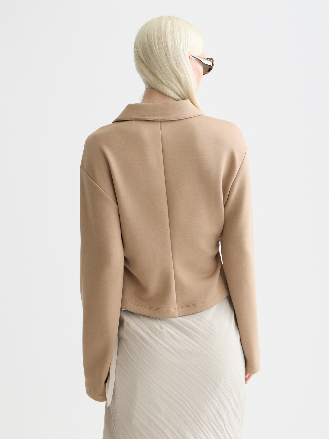Long sleeve modal shirt by Scotch & Soda, showing the back view with a relaxed fit and soft fabric in a stylish design.