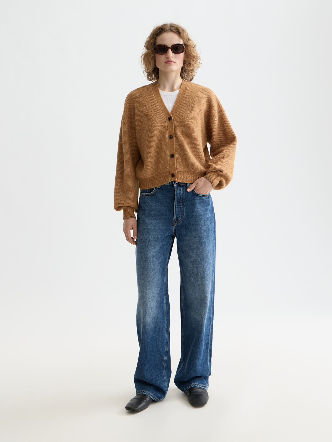 Soft fuzzy knitwear cardigan by Scotch & Soda featuring a cozy texture and button-front design.
