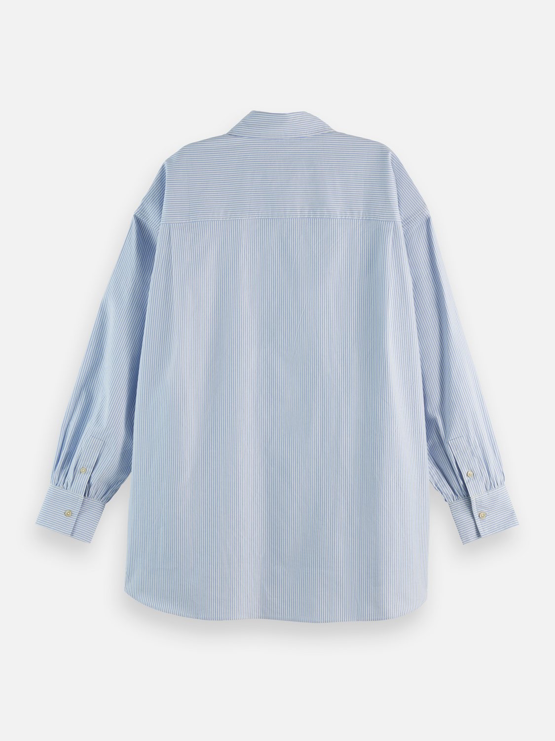Long-sleeve Scotch & Soda girlfriend Oxford shirt in black, featuring classic collar and button-down front.