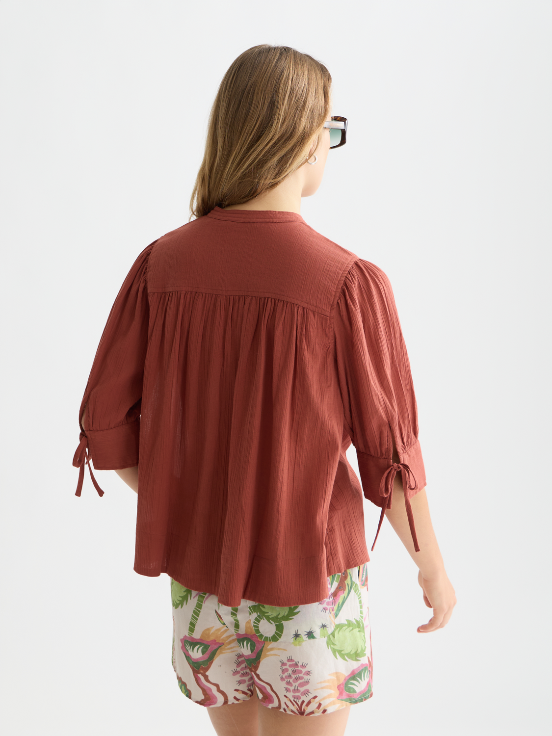 Gathered blouse
