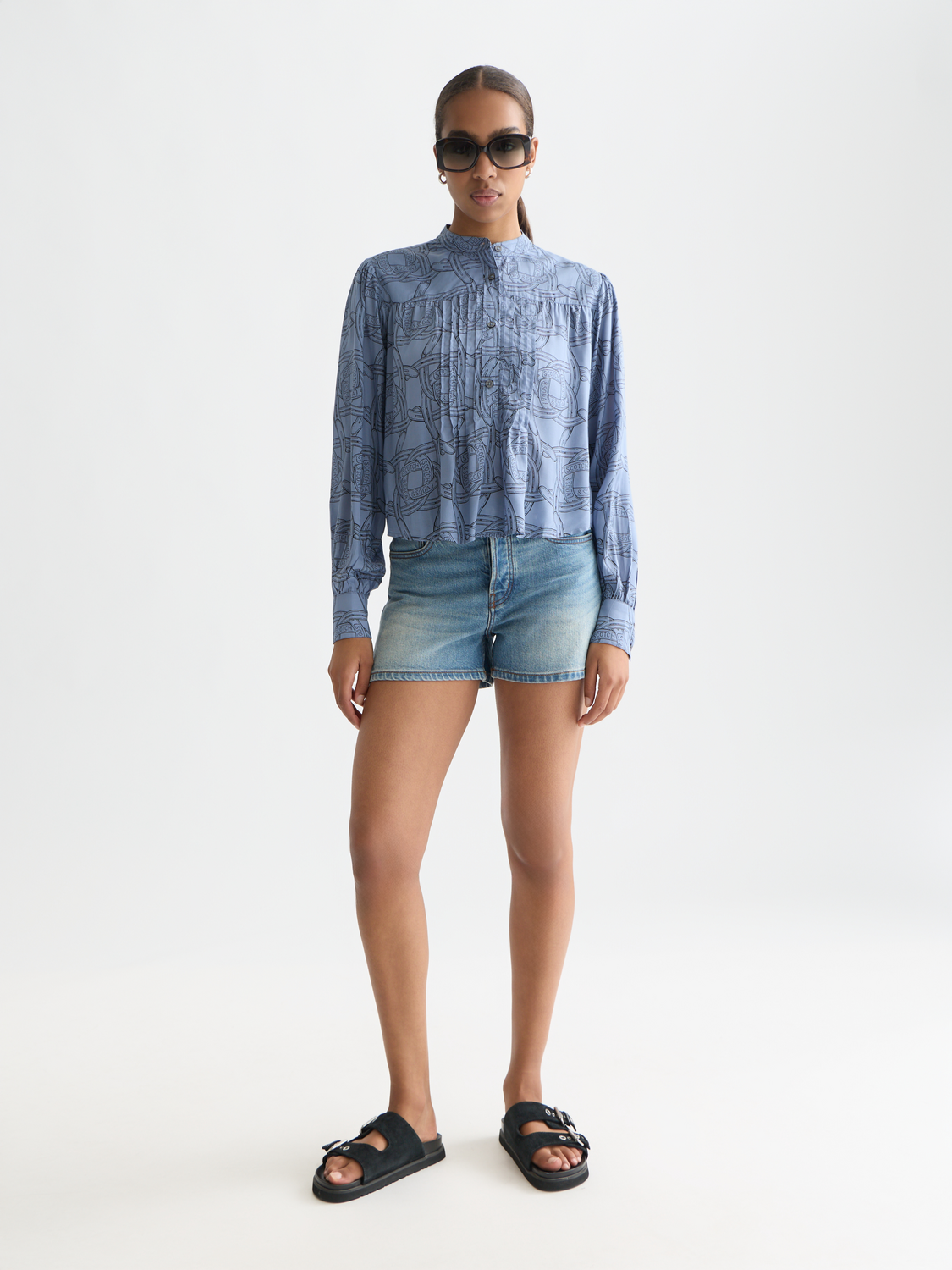 Long sleeve pintuck shirt by Scotch & Soda, featuring a stylish button-up design with subtle pintuck details.