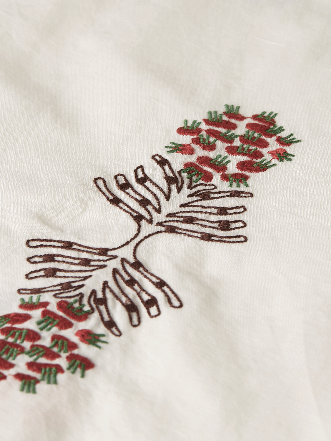 Long sleeve embroidered girlfriend shirt by Scotch & Soda, featuring detailed floral embroidery and casual fit.