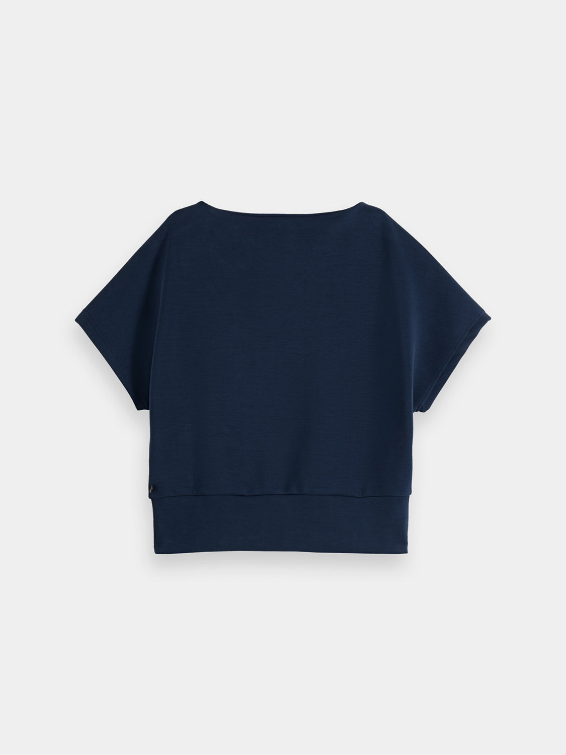 Black short-sleeved sweatshirt by Scotch & Soda, casual sweat top with a relaxed fit and soft fabric for everyday wear.