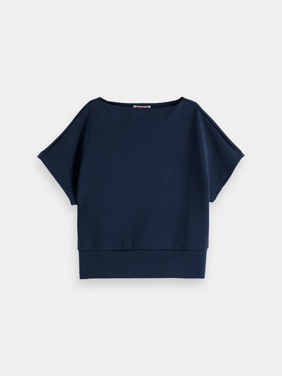 Short-sleeved sweatshirt from Scotch & Soda featuring a casual fit and soft fabric, displayed on a neutral background.
