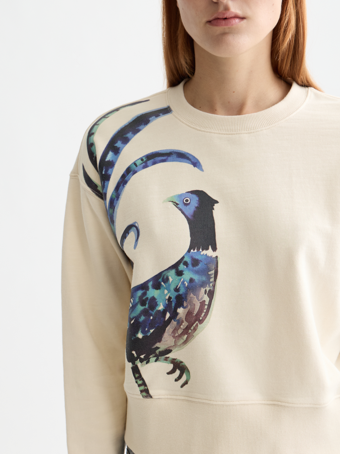 Washed artwork sweatshirt by Scotch & Soda featuring a relaxed fit and artistic design on soft, comfortable sweats fabric.