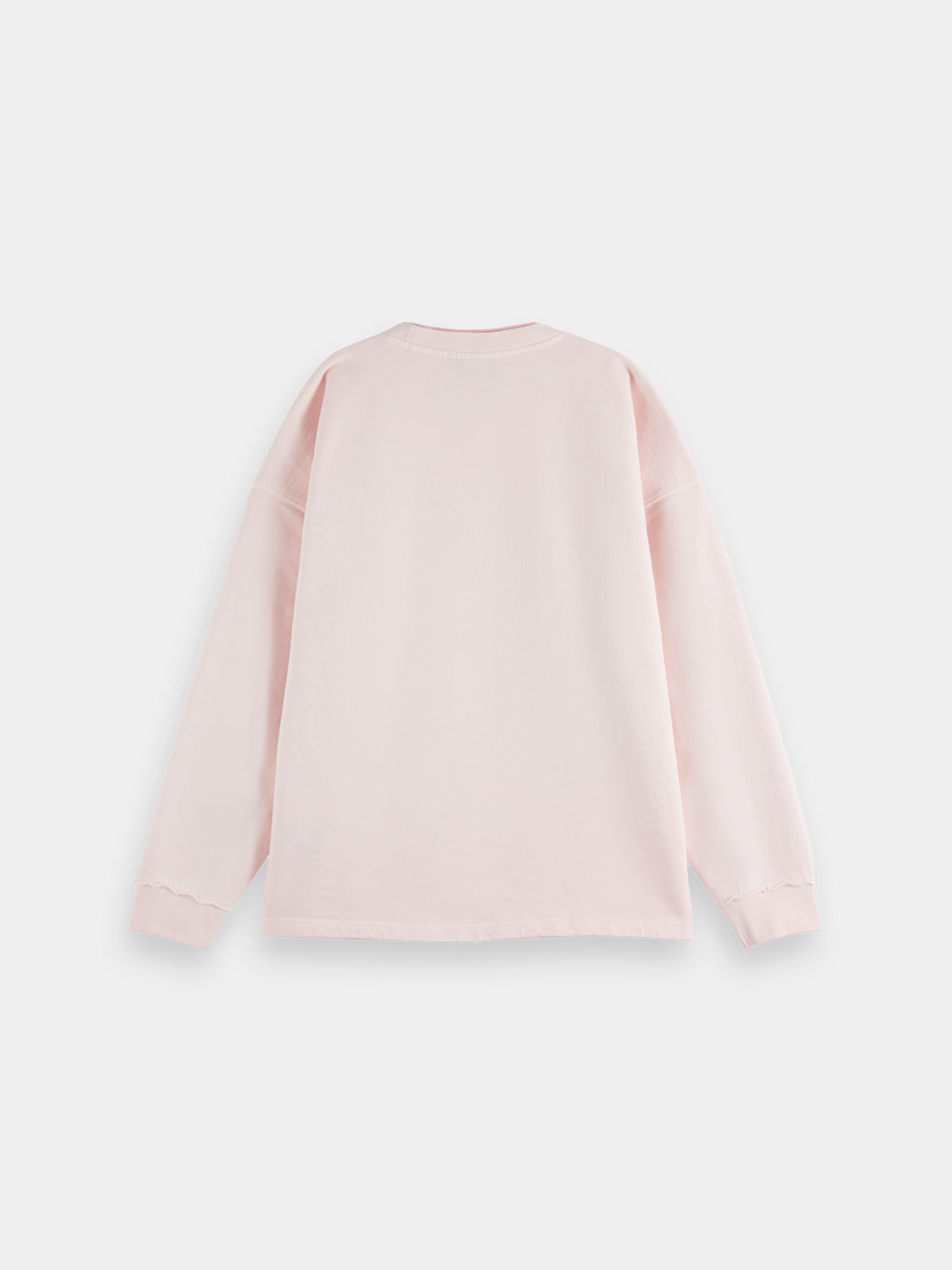 Black oversized sweatshirt with Scotch & Soda logo, relaxed fit, soft fabric, and casual style, perfect for everyday wear.