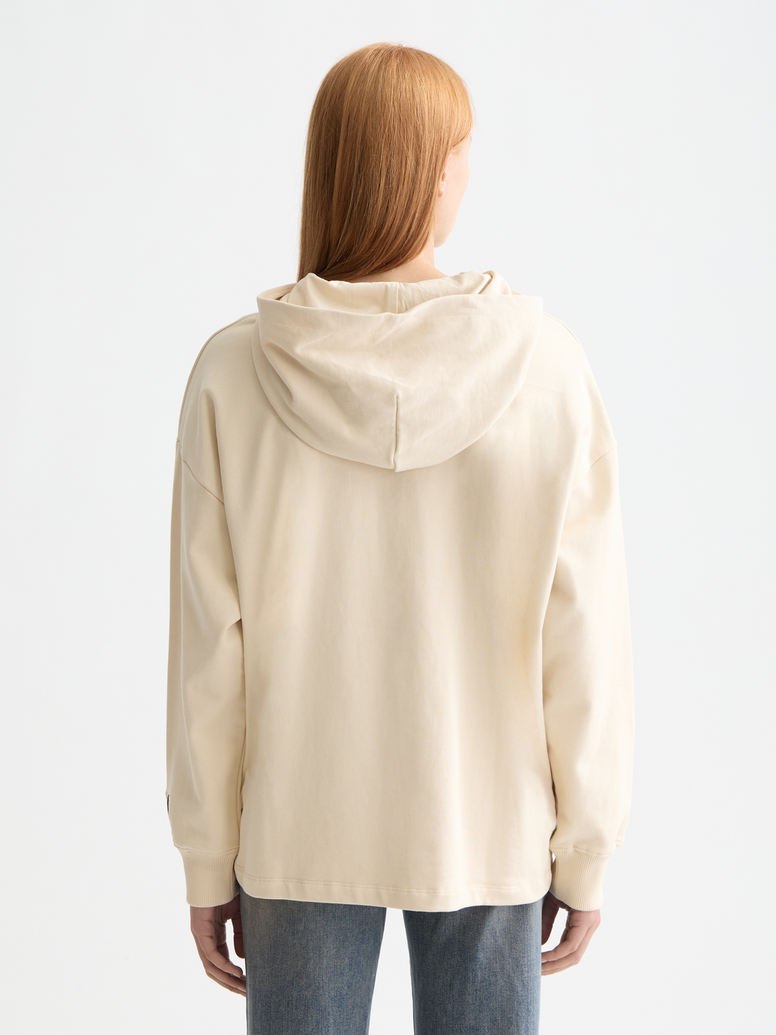 Black artwork hoodie from Scotch & Soda, featuring a stylish printed design on the front, made of comfortable sweats fabric.