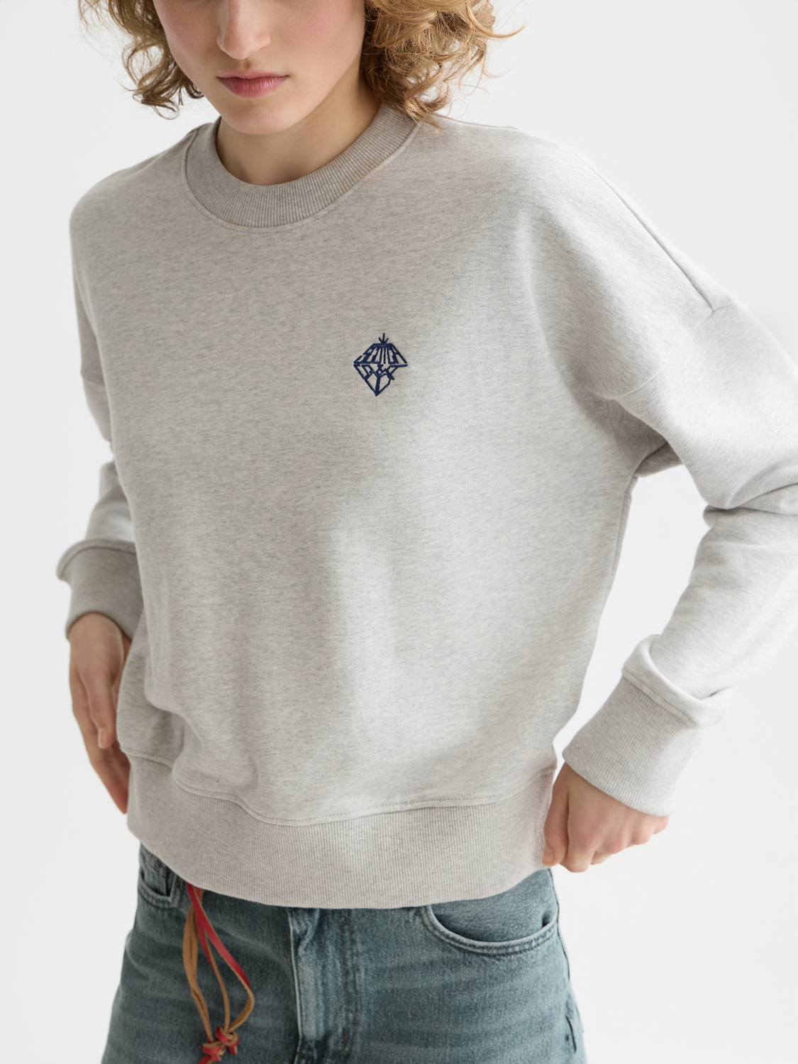 Embroidered logo sweatshirt