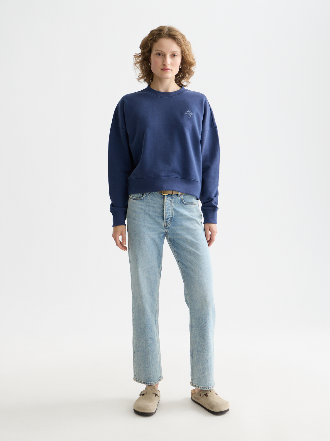 Embroidered logo sweatshirt from Scotch & Soda, casual sweats with a stylish embroidered design on the front.